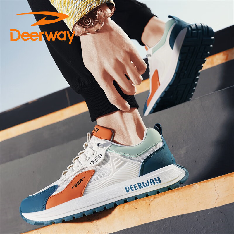 DEERWAY Men's Dad Shoes 2025 Summer Mesh Sneakers Men's Casual Breathable Runnin...
