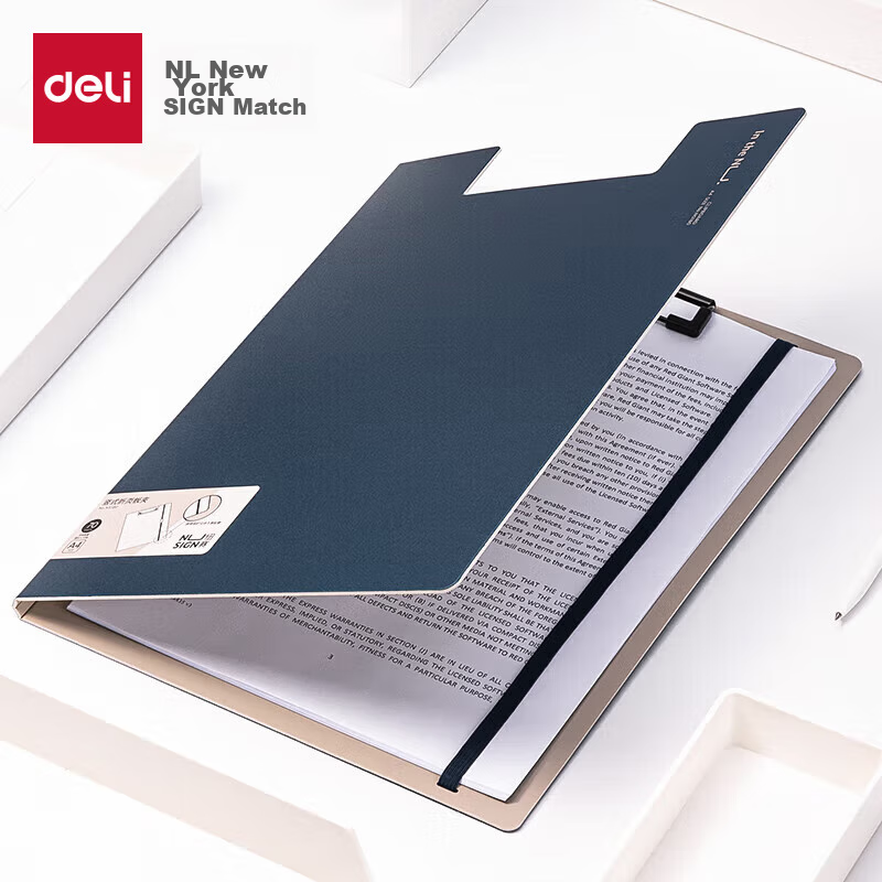 Deli NUSIGN A4 Vertical Folding Clipboard, Conference Folder, Thickened File Fol...