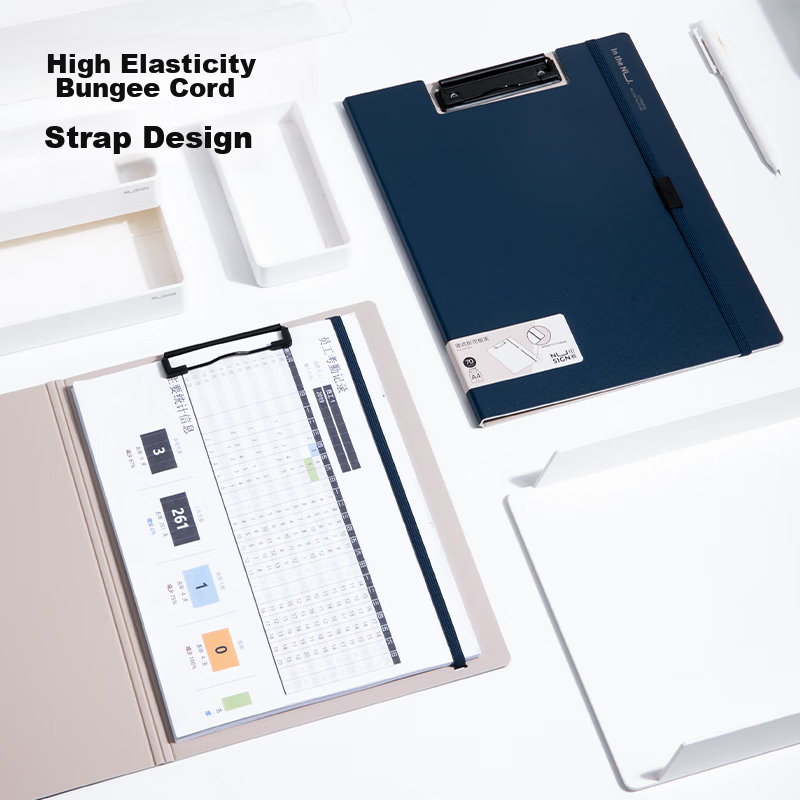 Deli NUSIGN A4 Vertical Folding Clipboard, Conference Folder, Thickened File Fol...