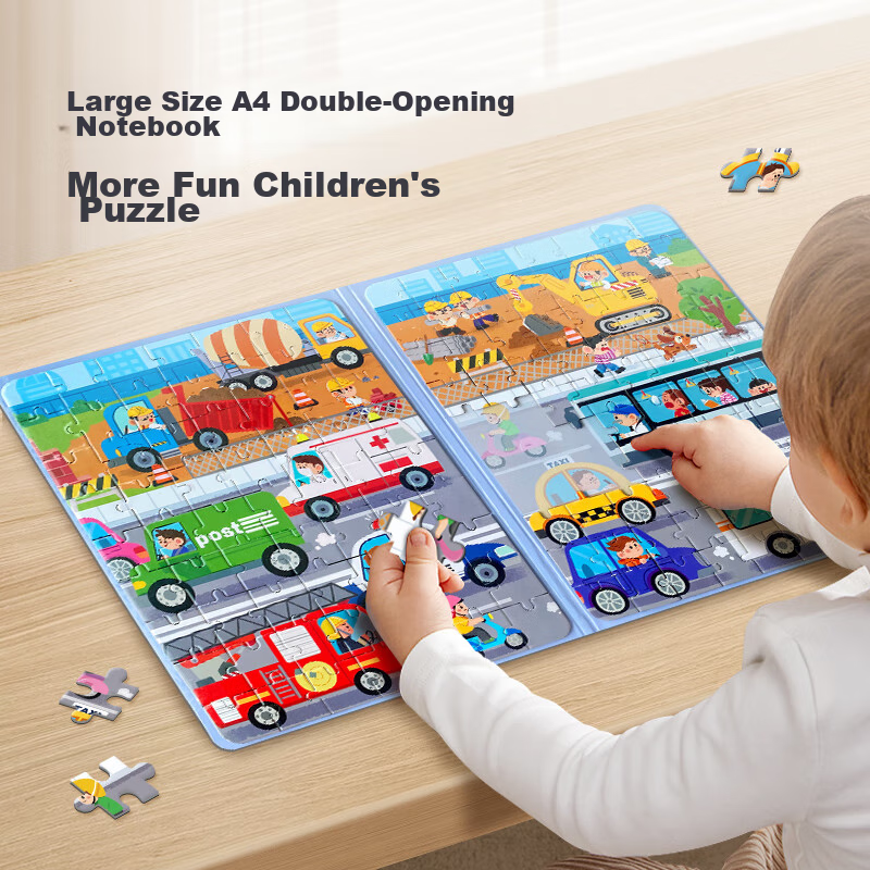 Big-Eyed Little Baby Traffic Rescue 143-Piece 2-In Large Format Magnetic Puzzle,...