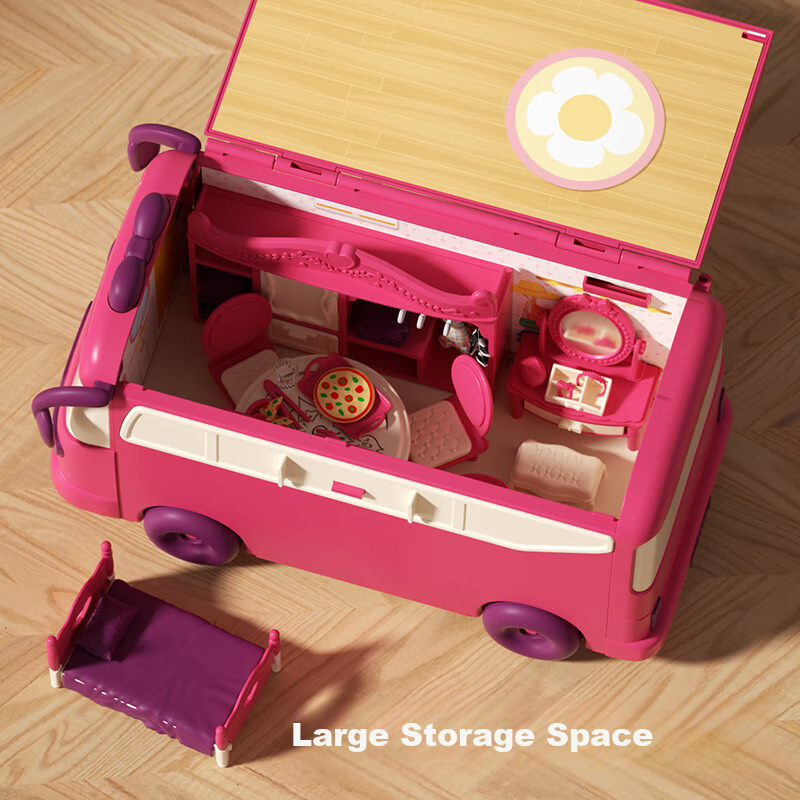 Dimoarch Children's Pretend Play Toy RV Bus Princess Bedroom Kitchen Koala Girl...