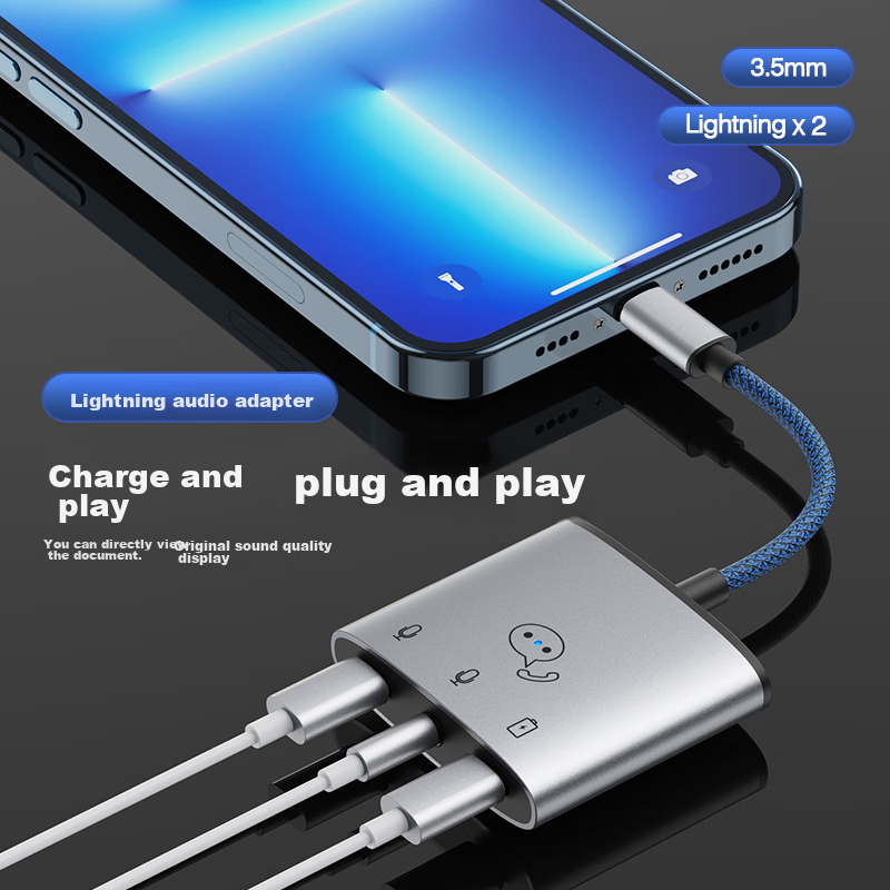 Deyu, Apple Earphone Adapter Three-In Charging And Music Listening, for IPhone14...