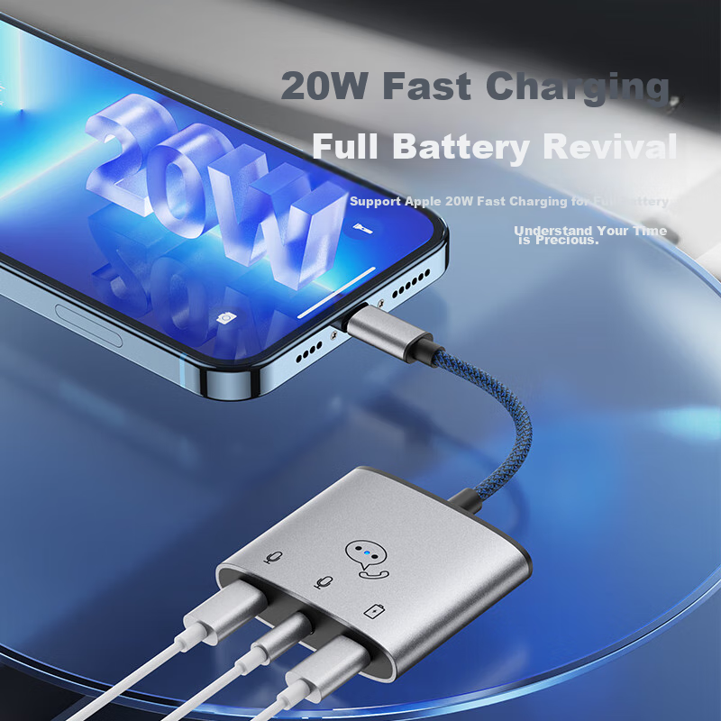 Deyu, Apple Earphone Adapter Three-In Charging And Music Listening, for IPhone14...