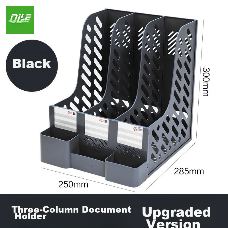 Dile, Thickened File Tray, Three-Column Office Supplies Organizer, File Folder,...