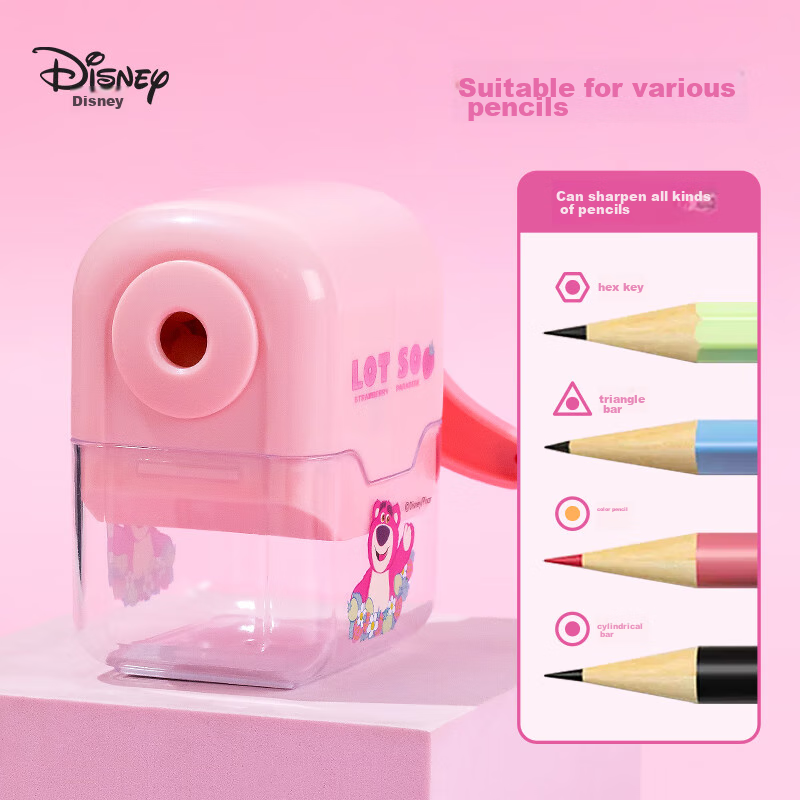 Disney Elementary School Pencil Sharpener, Simple Hand-Crank Pencil Sharpener/Sh...