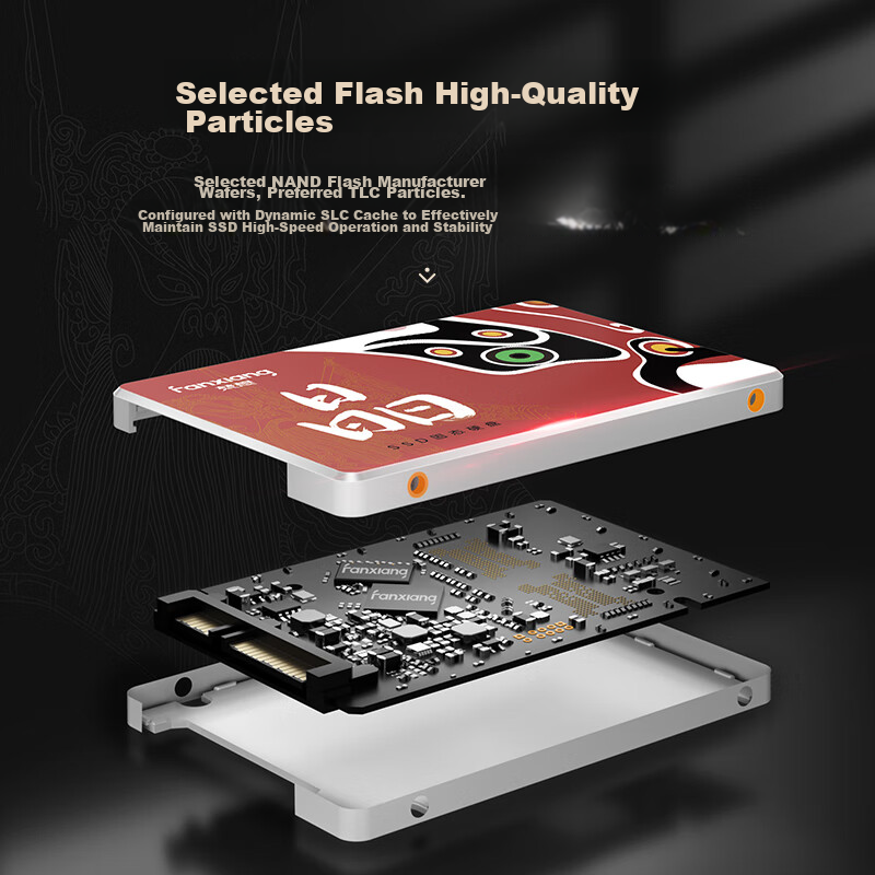 FANXIANG 512GB SSD Solid State Drive, SATA 3.0 Interface, TLC NAND, Read Speed u...