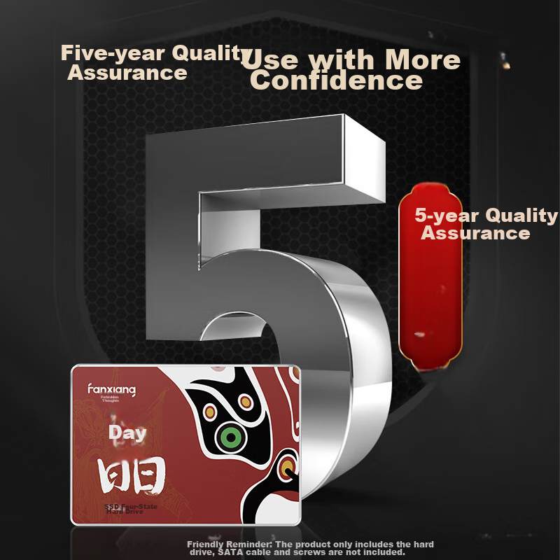 FANXIANG 512GB SSD Solid State Drive, SATA 3.0 Interface, TLC NAND, Read Speed u...