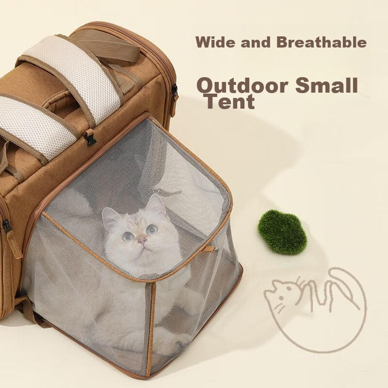 Fukumaru Portable Pet Cat Carrier Backpack, Expandable, Breathable, All-Season,...