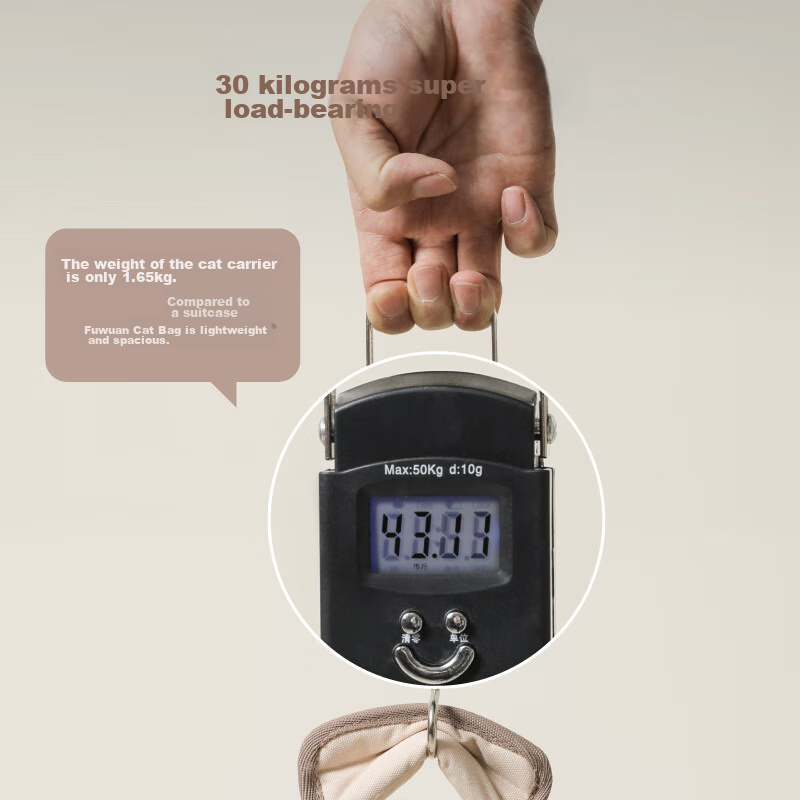 Fumaru Cat Carrier, Portable Travel Bag, Large Pet Airline Crate, Breathable Bac...