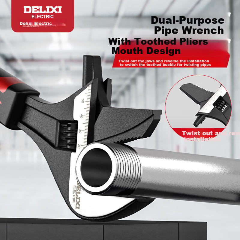 DELIXI ELECTRIC Multi-function Adjustable Wrench for Bathrooms and Kitchens, Lar...