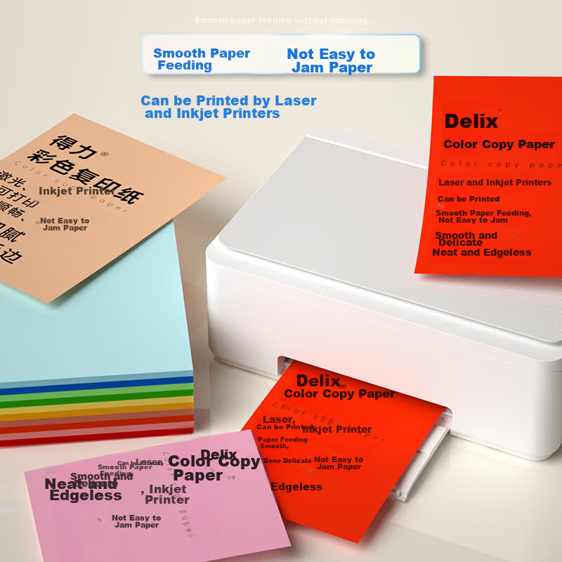 Deli A4 70g Light Blue Colored Paper, Copy Paper, Colored Non-Thick Cardstock, C...