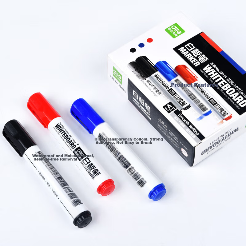 Dile Erasable Whiteboard Markers, Water-Based Pens, Office Stationery, 10 Pcs/bo...