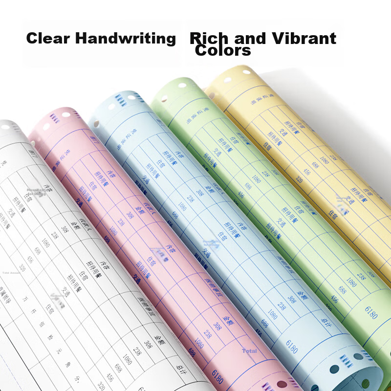 Deli Bering Sea Printing Paper, Three-Part Three-Equal Division Dot Matrix Print...