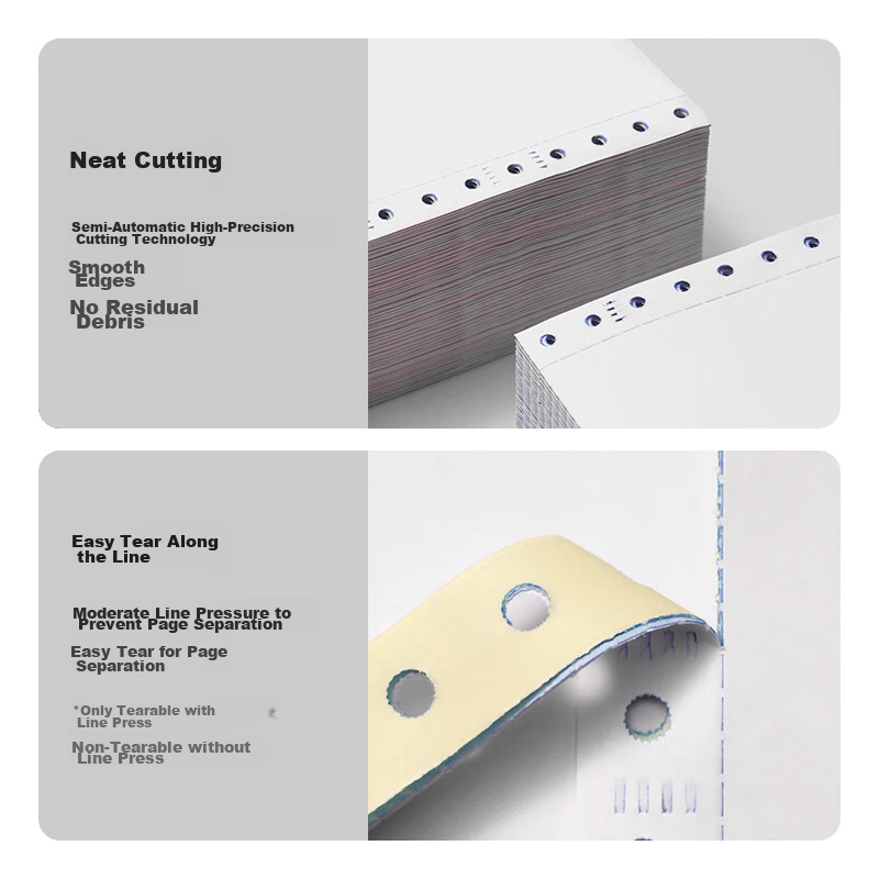 Deli Bering Sea Printing Paper, Three-Part Three-Equal Division Dot Matrix Print...