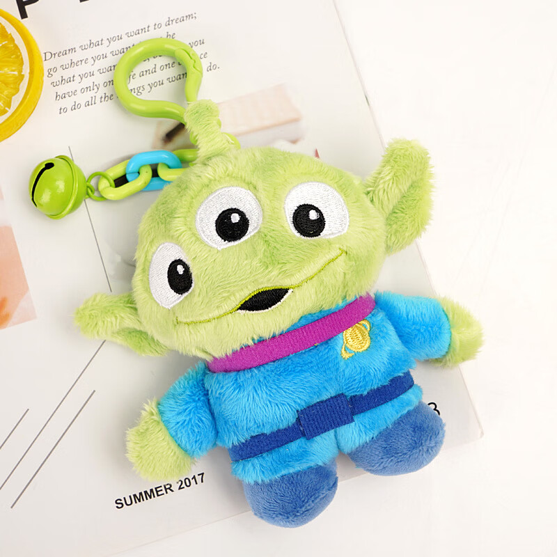 Disney Toy Story Three-Eyed Alien Creative Backpack Pendant, Cute Keychain, Surp...