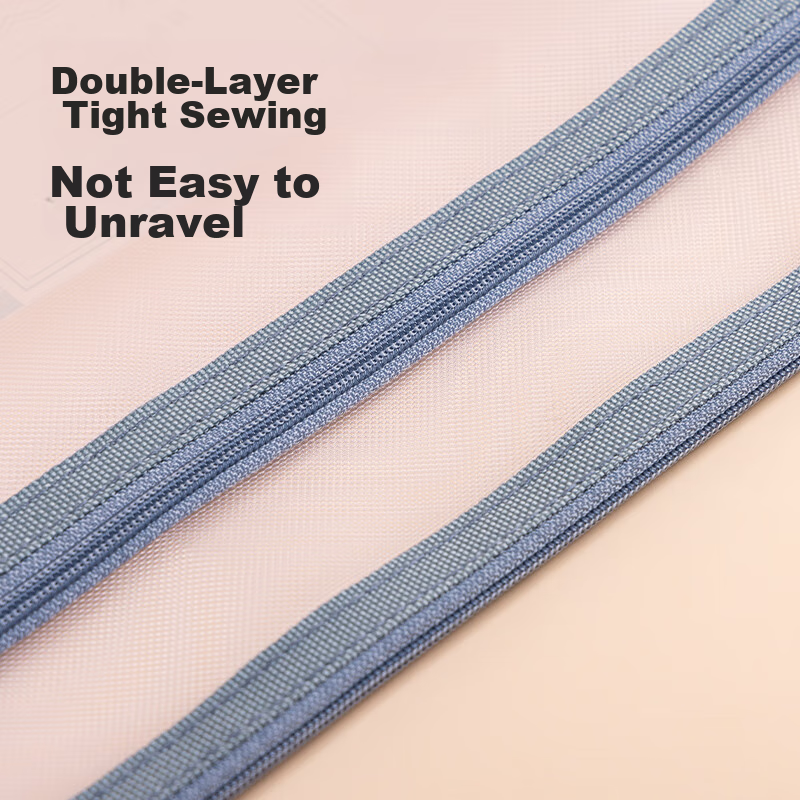 Deli Double-Layer Mesh Zipper Pouch, File Folder for First-Grade Elementary Stud...