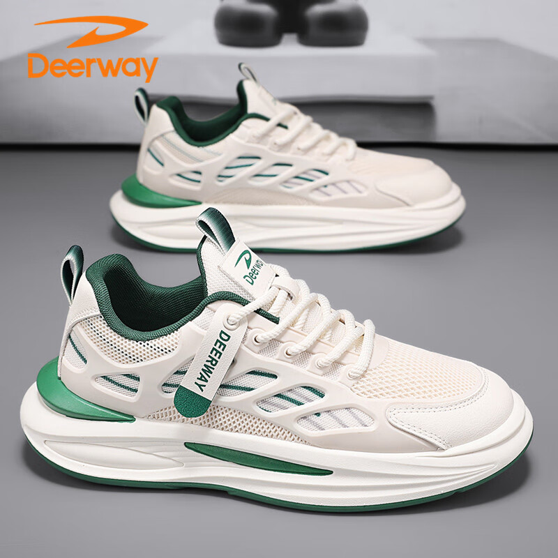 DEERWAY Men's Shoes, Men's 2025 Summer Dad Shoes, Men's Thick-Soled Sneakers, Br...