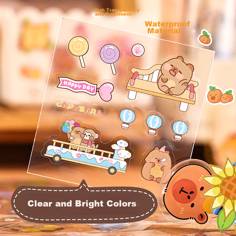 Dile, Planner Sticker Materials, Cute Cartoon Children's Stickers, Waterproof Tr...