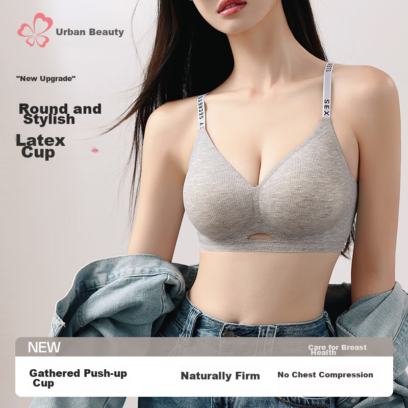 Dushiliren Women's Seamless Wireless Bra, Sexy, Push-Up, Comfortable, Thin Strap...