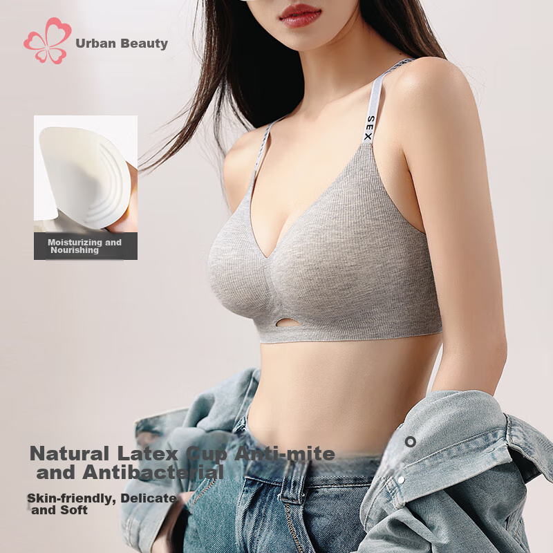 Dushiliren Women's Seamless Wireless Bra, Sexy, Push-Up, Comfortable, Thin Strap...