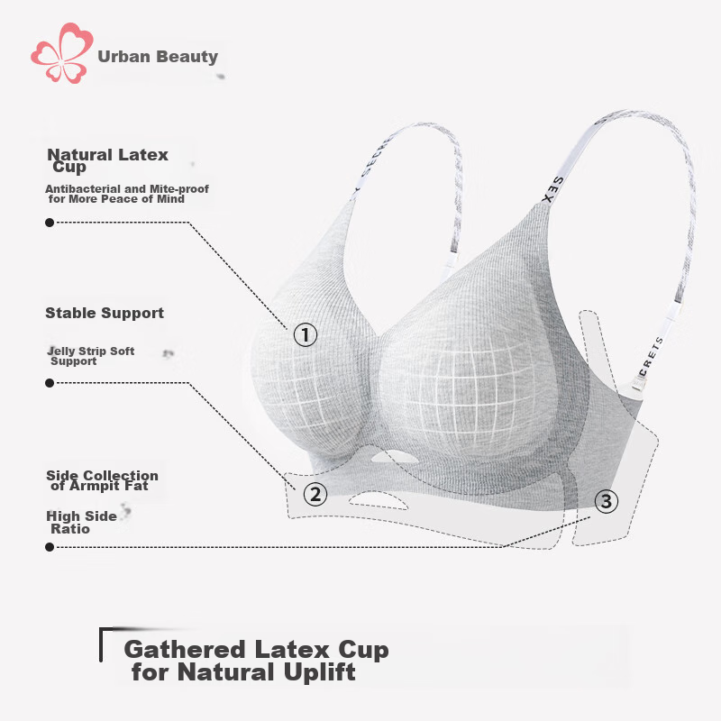 Dushiliren Women's Seamless Wireless Bra, Sexy, Push-Up, Comfortable, Thin Strap...