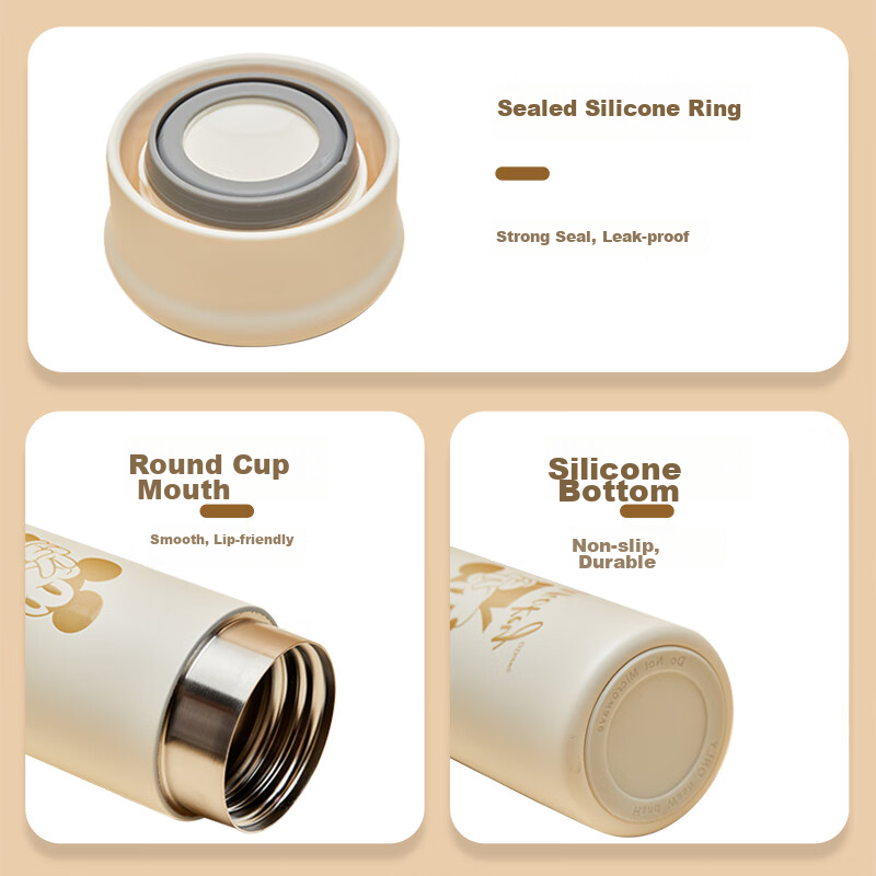 Disney Mini Insulated Mug for Women, Stylish 316 Stainless Steel Compact Portabl...