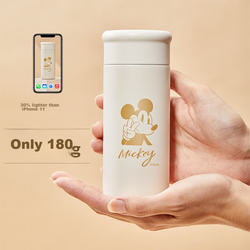 Disney Mini Insulated Mug for Women, Stylish 316 Stainless Steel Compact Portabl...
