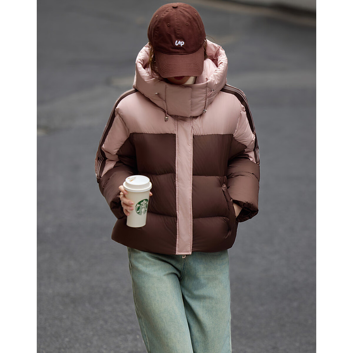 Demana Winter 400T Spring Yarn-Dyed 90% Duck Down, Striped Tapestry Patchwork Sh...