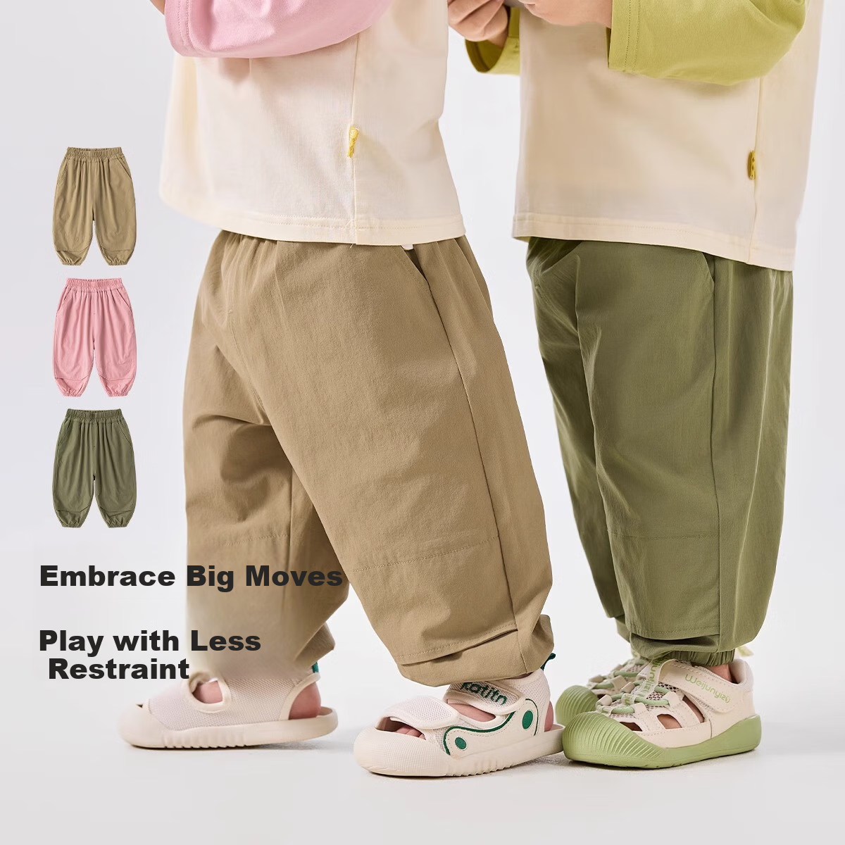 Dudu Jia Boys' Cargo Pants Spring Style Trendy Baby Trousers Stylish Children's...