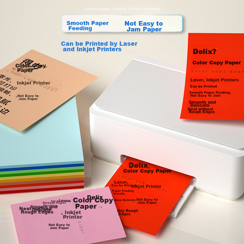 Deli A4 80g Light Yellow Colored Paper, Copy Paper, Colored Non-Thick Cardstock,...