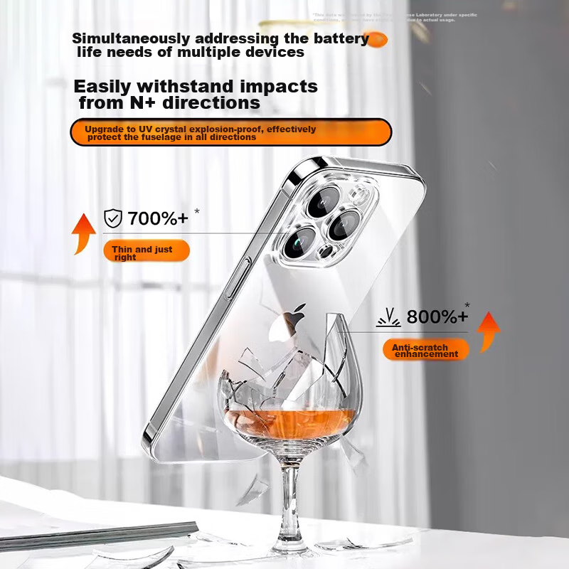 DIVI Phone Case for Apple IPhone 14 Plus, Full Lens Protection, Transparent Ultr...