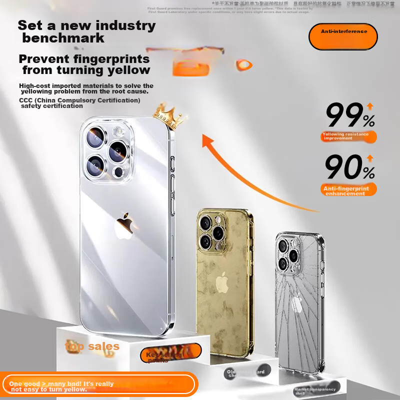 DIVI Phone Case for Apple IPhone 14 Plus, Full Lens Protection, Transparent Ultr...