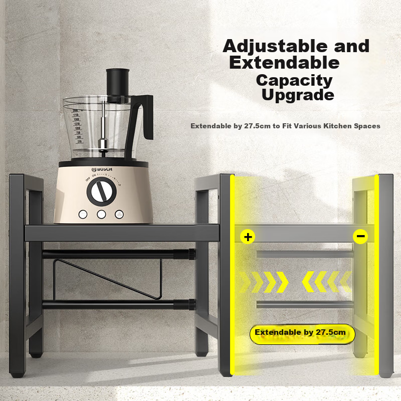 Gel Kitchen Microwave Shelf, Extendable Microwave Rack, Oven Rice Cooker Seasoni...