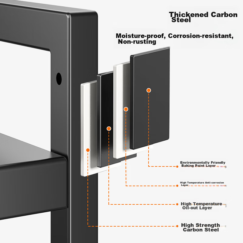 Gel Kitchen Microwave Shelf, Extendable Microwave Rack, Oven Rice Cooker Seasoni...