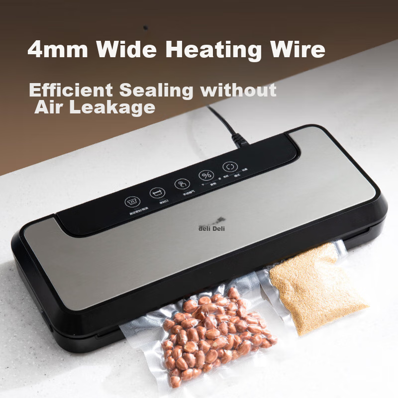 Deli Household Commercial Vacuum Sealer Small Vacuum Packaging Machine Food Plas...