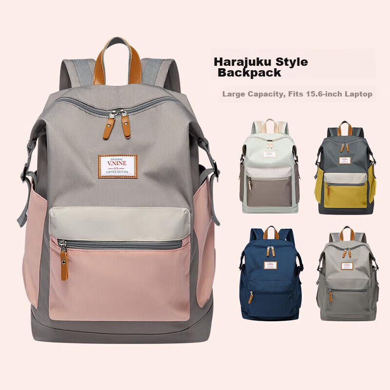 V.NINE Backpack for Men, Water-Resistant Travel Backpack, Large Capacity 15.6-In...