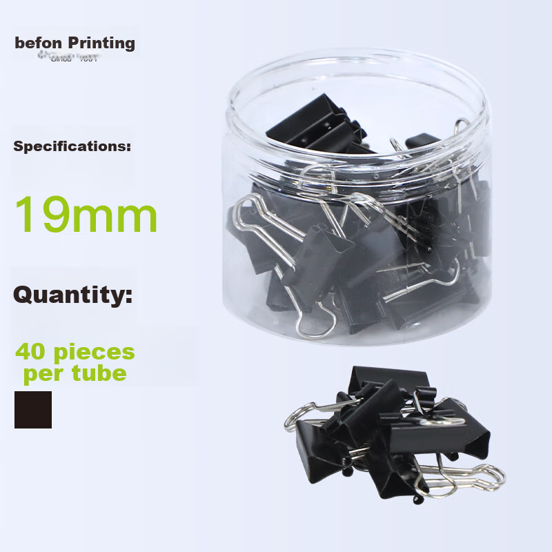 Deyin 19mm Small Black Binder Clips 3883, Metal Clips, Long Tail Clips, Paper Cl...