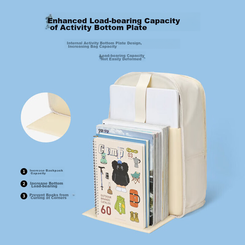 V.NINE High School And College Student Backpack, Multifunctional Shoulder Bag fo...