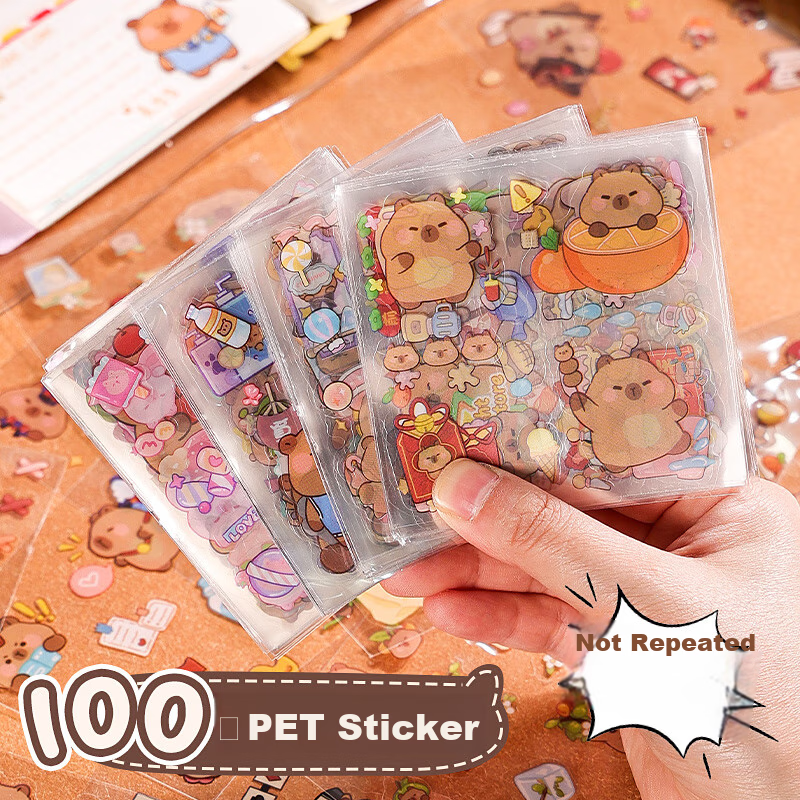 DiLe Planner Sticker Material Sticker Set Cute Cartoon Children Sticker Waterpro...