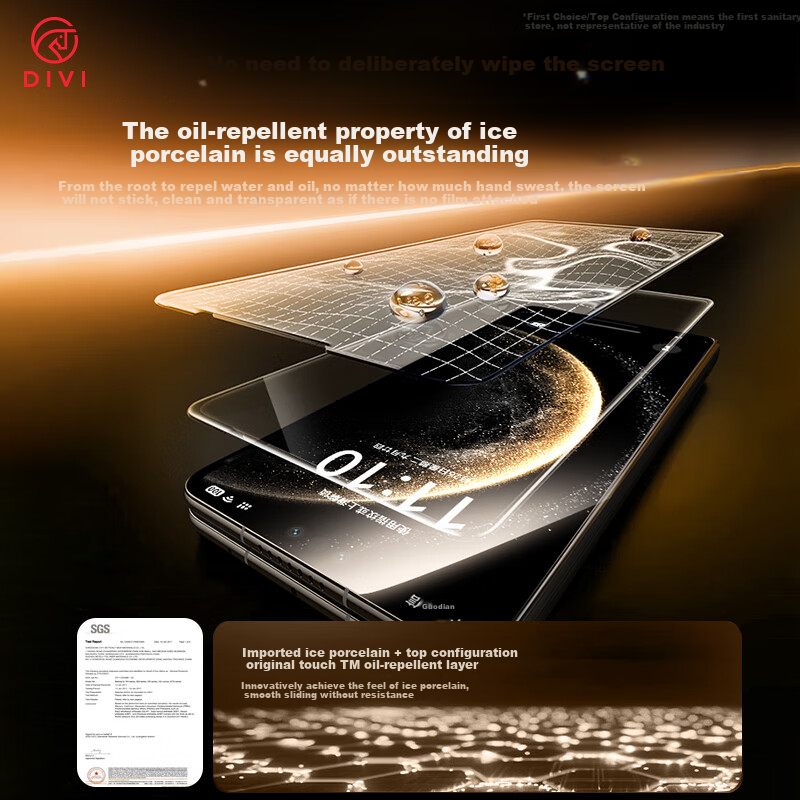 DIVI DIVI Full Glue Ice Porcelain Film 2 Pieces for Huawei Mate X6, Full Glue HU...