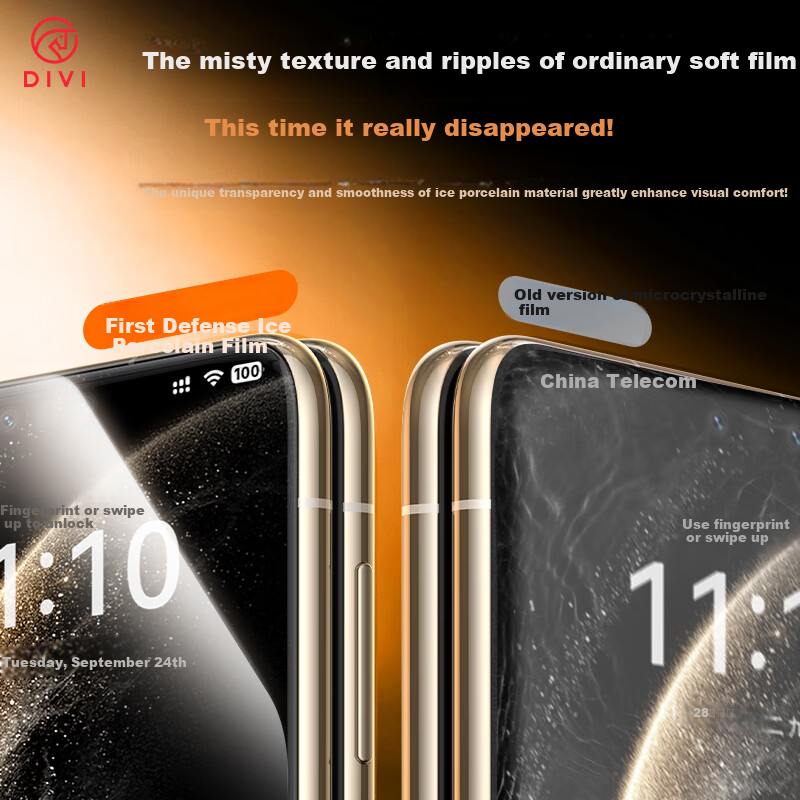 DIVI DIVI Full Glue Ice Porcelain Film 2 Pieces for Huawei Mate X6, Full Glue HU...