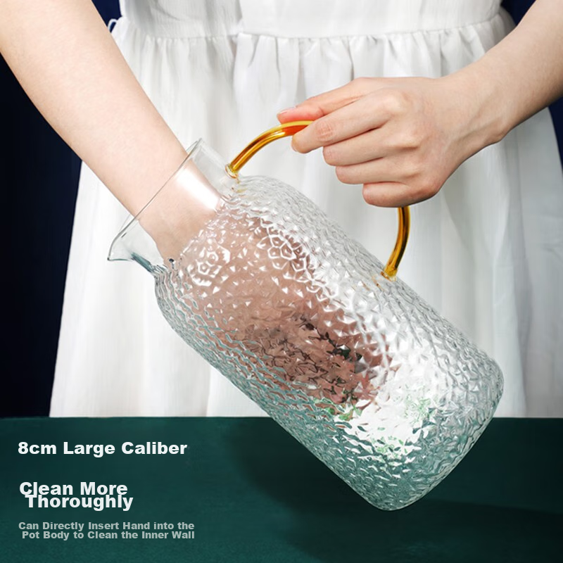 Fuguang Glass Cup, Heat-Resistant Glass Pitcher with Handle, Large Capacity, for...