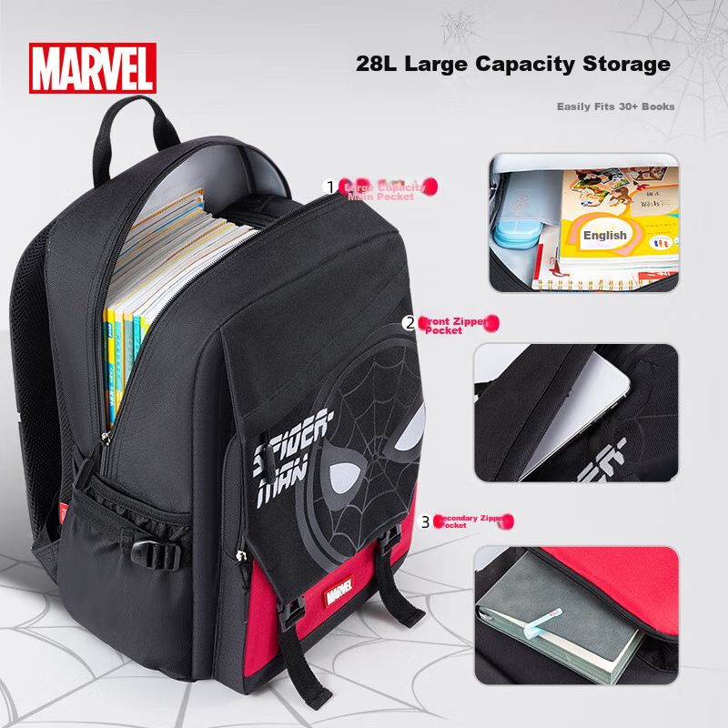 Disney Backpack for Primary School Students, Lightweight, Large Capacity, Middle...