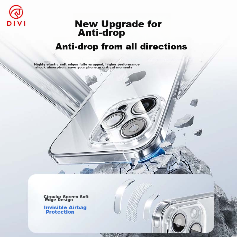 DIVI Case for Apple IPhone 13 Pro, Transparent Full Camera Protection, Ultra-Thi...