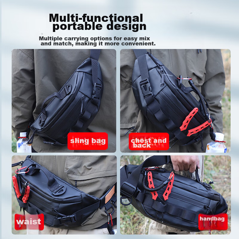 Fishing Enthusiast Multifunctional Lure Waist Bag, Lightweight Waterproof Should...