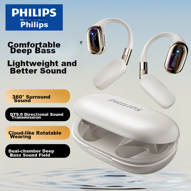 Philips Bluetooth Headphones, Bone Conduction Concept, True Wireless, Over-Ear,...