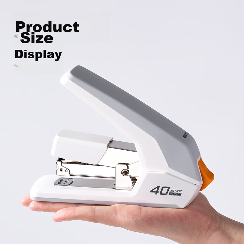 Deli 40-Page Low-Effort Stapler, Anti-Jamming Function, Pop-Up Staple Channel, O...