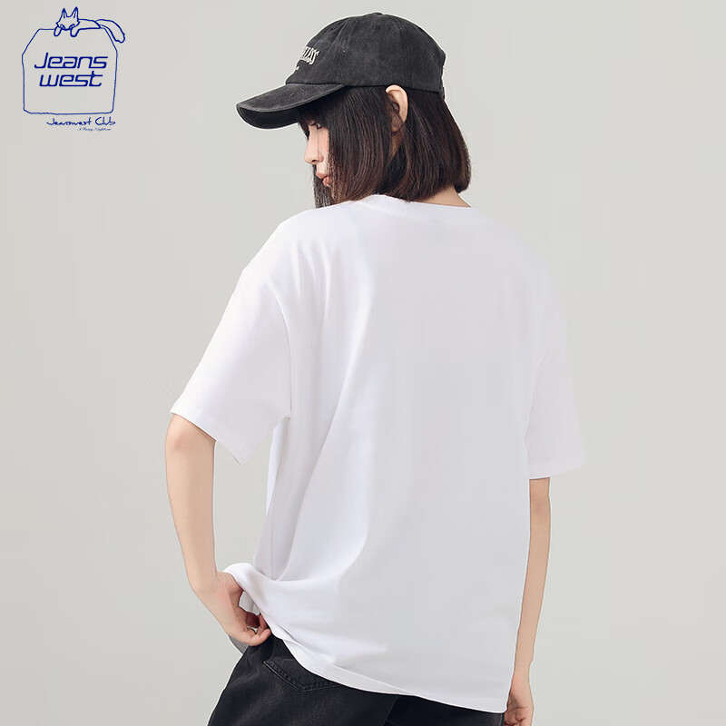 JEANSWEST CLUB [Same As UNIQLO] Zhenweisi Retro T-Shirt, Women's American-Style...