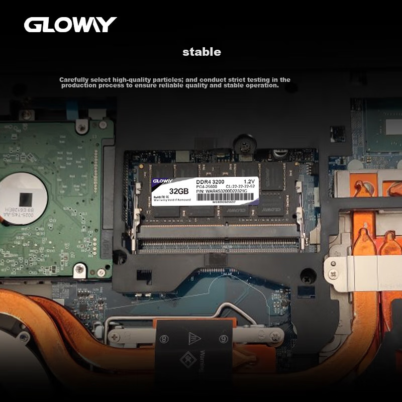 Gloway 32GB DDR4 3200 Laptop Memory Module, Zhanjiang Series