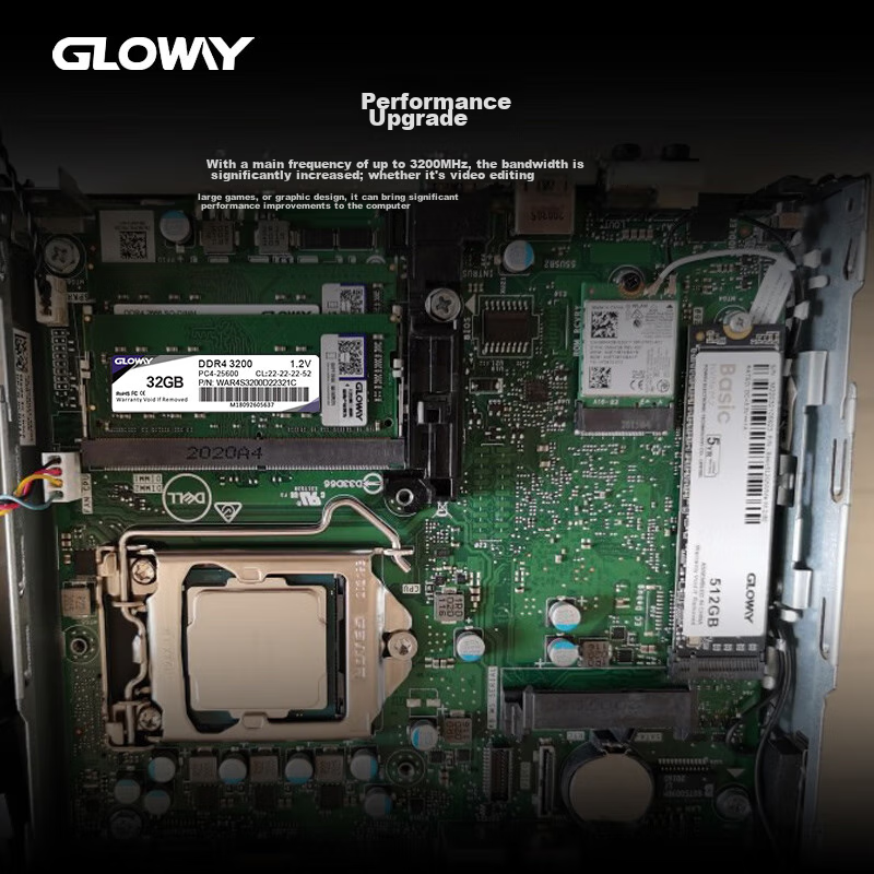 Gloway 32GB DDR4 3200 Laptop Memory Module, Zhanjiang Series